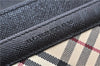 Authentic BURBERRY Nova Check Bifold Wallet Purse Nylon Leather Beige Box 5561E