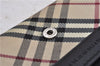 Authentic BURBERRY Nova Check Bifold Wallet Purse Nylon Leather Beige Box 5561E