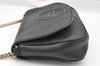 Authentic GUCCI SOHO Chain Shoulder Cross Body Bag Leather 536224 Black 5561I