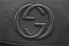 Authentic GUCCI SOHO Chain Shoulder Cross Body Bag Leather 536224 Black 5561I
