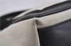 Auth BALENCIAGA Navy Caba S Hand Bag Canvas Leather 339933 White Black 5562D