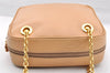 Authentic GUCCI Bamboo Chain Shoulder Cross Body Bag Leather Beige Junk 5562I