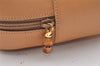 Authentic GUCCI Bamboo Chain Shoulder Cross Body Bag Leather Beige Junk 5562I