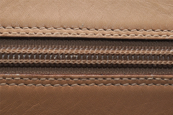 Authentic GUCCI Bamboo Chain Shoulder Cross Body Bag Leather Beige Junk 5562I