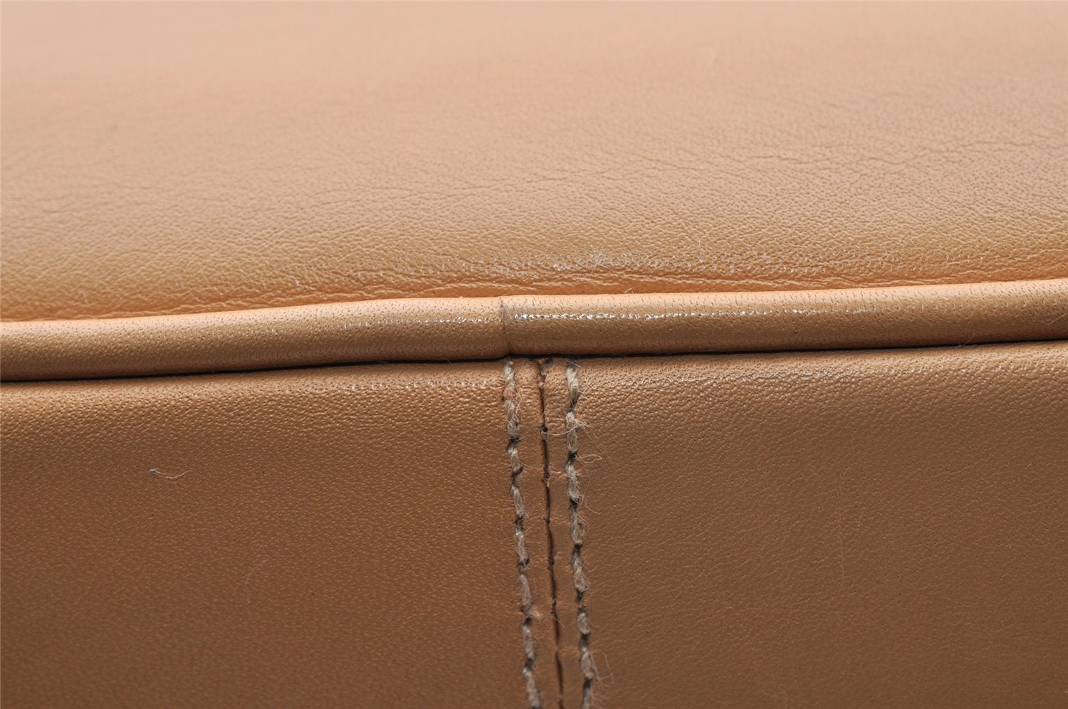 Authentic GUCCI Bamboo Chain Shoulder Cross Body Bag Leather Beige Junk 5562I