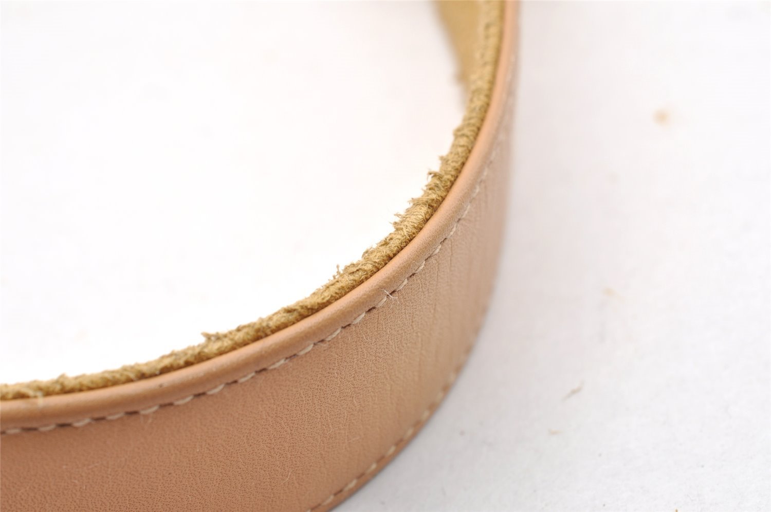 Authentic GUCCI Bamboo Chain Shoulder Cross Body Bag Leather Beige Junk 5562I