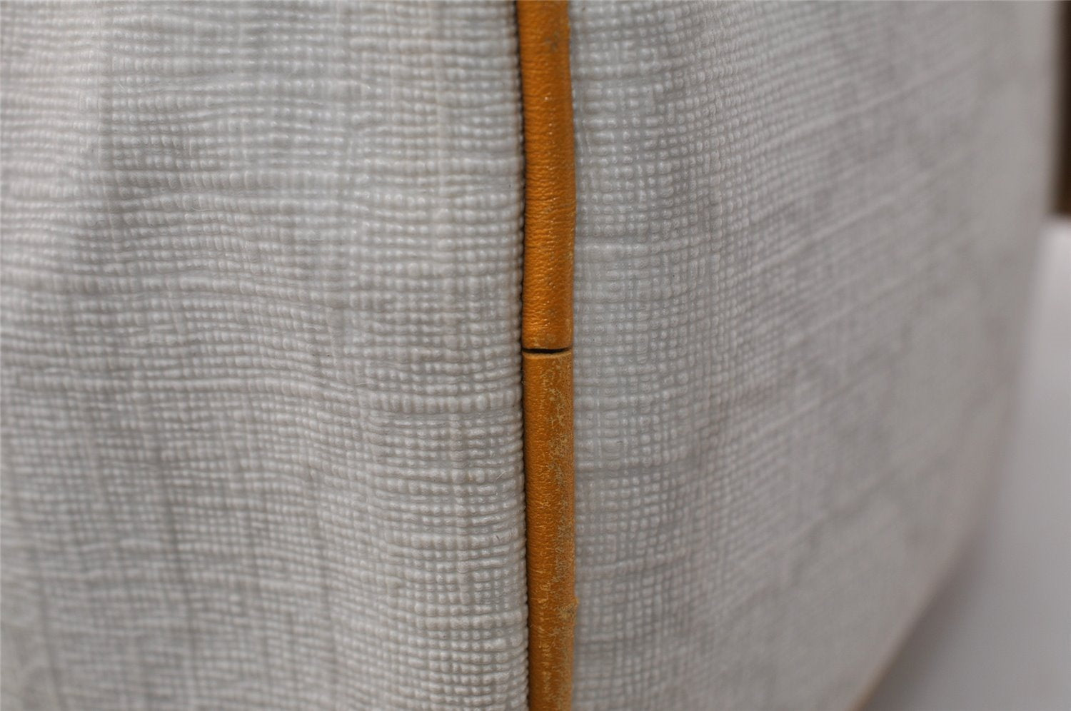 Authentic GUCCI Hand Boston Bag Purse GG PVC Leather 193604 White 5564I