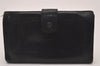 Authentic CHANEL Caviar Skin CC Logo Bifold Wallet Purse Black Junk 5565I