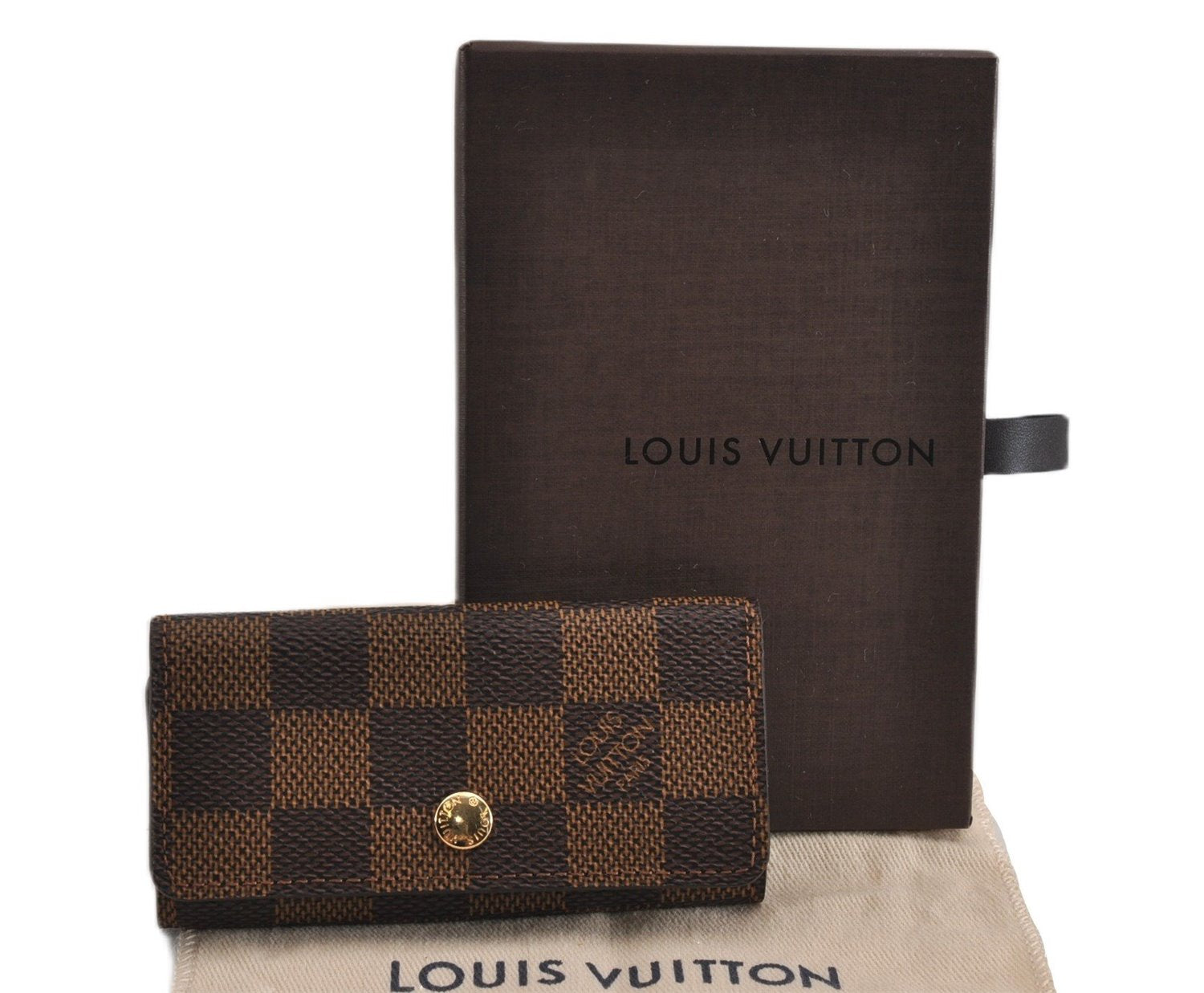 Authentic Louis Vuitton Damier Multicles 4 Key Case Holder N62631 LV Box 5566F