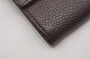 Authentic CHANEL Caviar Skin Vintage CC Logo Trifold Wallet Purse Wine Red 5566I