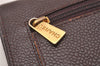 Authentic CHANEL Caviar Skin Vintage CC Logo Trifold Wallet Purse Wine Red 5566I