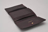 Authentic CHANEL Caviar Skin Vintage CC Logo Trifold Wallet Purse Wine Red 5566I