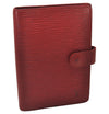 Authentic Louis Vuitton Epi Agenda PM Notebook Cover Red R20057 LV 5570I