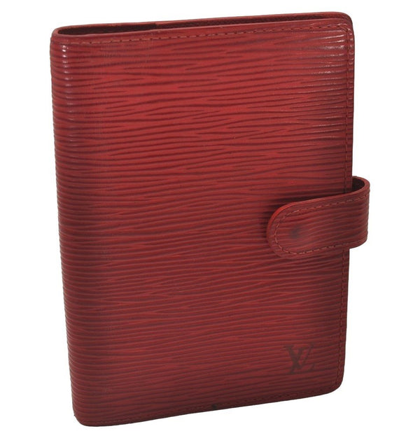 Authentic Louis Vuitton Epi Agenda PM Notebook Cover Red R20057 LV 5570I