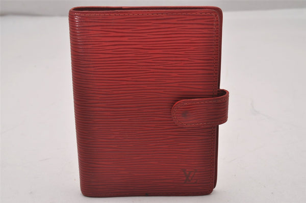 Authentic Louis Vuitton Epi Agenda PM Notebook Cover Red R20057 LV 5570I