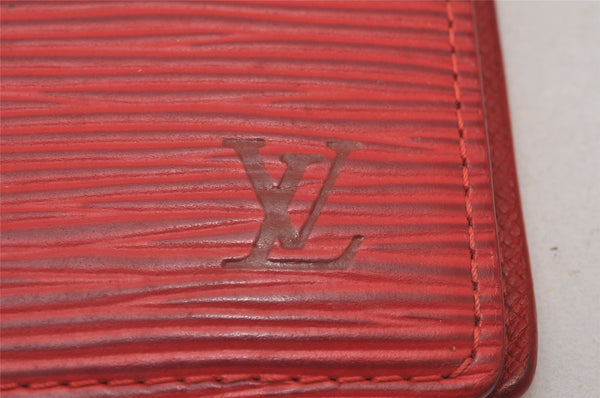 Authentic Louis Vuitton Epi Agenda PM Notebook Cover Red R20057 LV 5570I