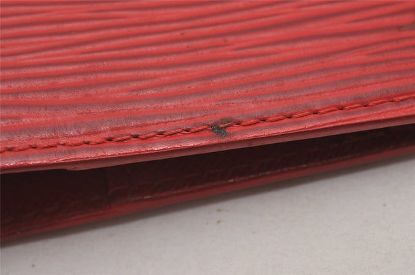 Authentic Louis Vuitton Epi Agenda PM Notebook Cover Red R20057 LV 5570I