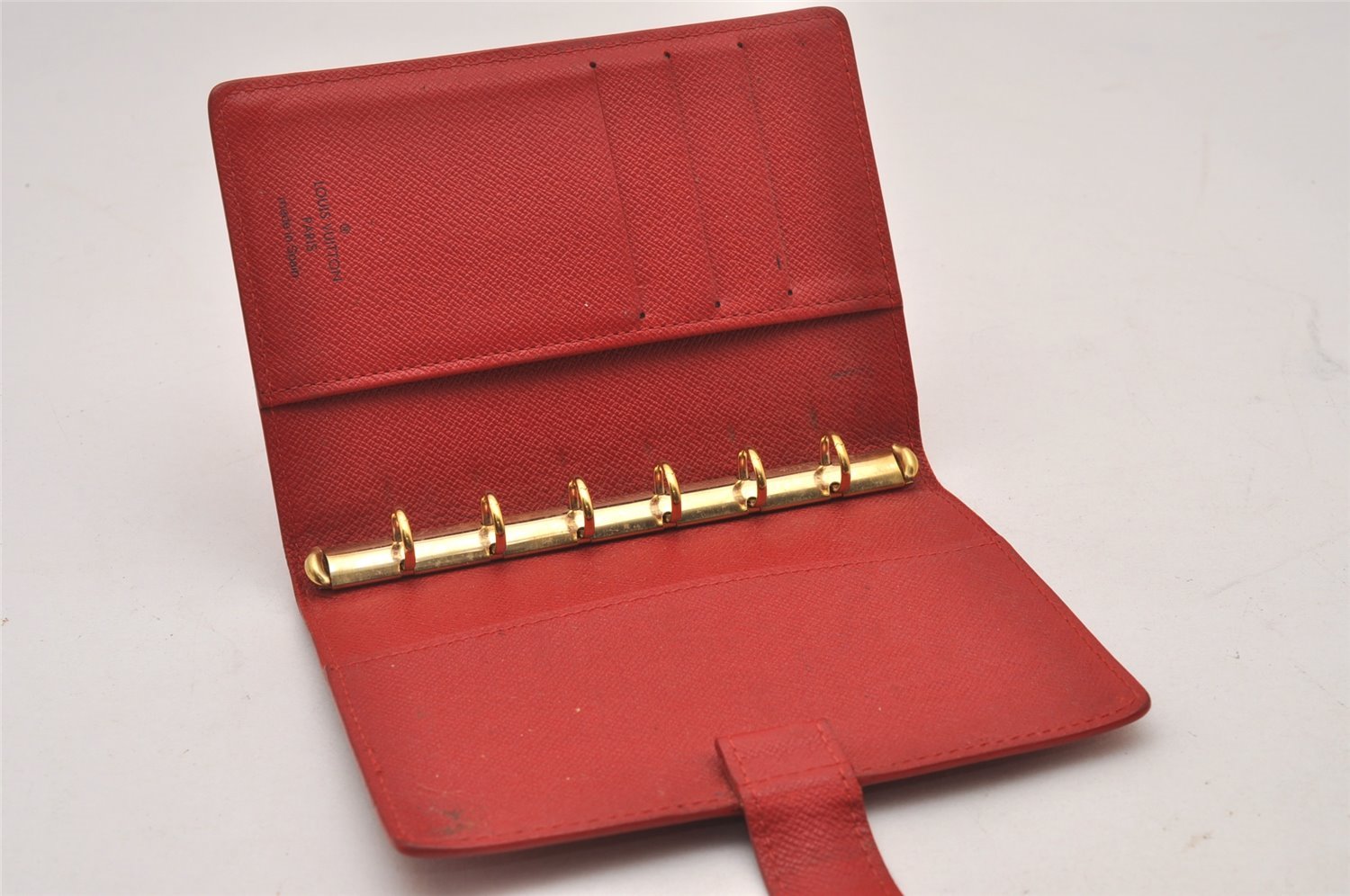 Authentic Louis Vuitton Epi Agenda PM Notebook Cover Red R20057 LV 5570I