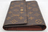 Authentic Louis Vuitton Monogram Pochette Pass Pole M60135 Trifold Wallet 5571I