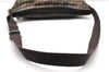 Authentic FENDI Zucca Shoulder Cross Body Bag Nylon Leather Brown Black 5574I