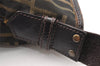 Authentic FENDI Zucca Shoulder Cross Body Bag Nylon Leather Brown Black 5574I