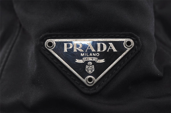 Authentic PRADA Vintage Nylon Tessuto Plastic Hand Bag Purse Black 5575I