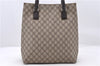 Authentic GUCCI Sholulder Hand Tote Bag GG PVC Leather 131220 Brown 5577C