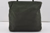 Authentic PRADA Vintage Nylon Tessuto Tote Hand Bag Purse Green 5577I