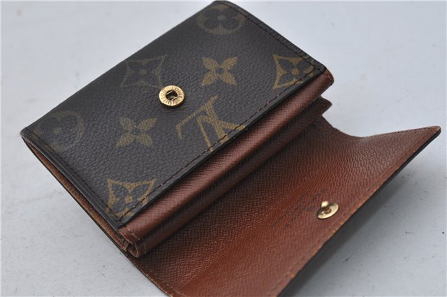 Authentic Louis Vuitton Monogram Porte Monnaie Plat Coin Case M61930 LV 5578D