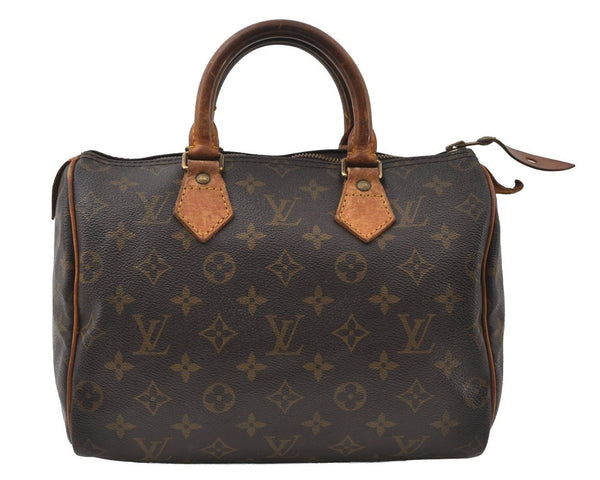 Authentic Louis Vuitton Monogram Speedy 25 Boston Hand Bag M41528 LV 5578I