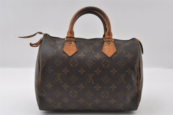 Authentic Louis Vuitton Monogram Speedy 25 Boston Hand Bag M41528 LV 5578I