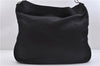 Authentic GUCCI Bamboo Shoulder Bag Purse Nylon Leather Black 5579C