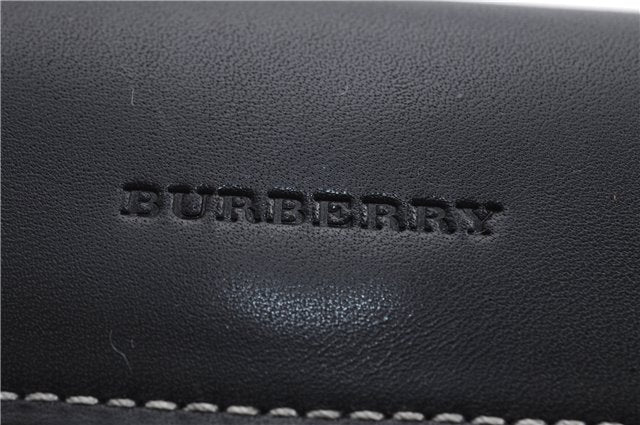 Authentic BURBERRY Nova Check Clutch Hand Bag Purse Wool Leather Beige 5581E