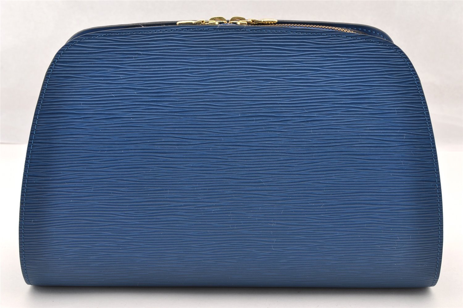 Authentic Louis Vuitton Epi Dauphine GM Cosmetic Pouch Blue M48435 LV 5584I