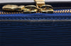 Authentic Louis Vuitton Epi Dauphine GM Cosmetic Pouch Blue M48435 LV 5584I