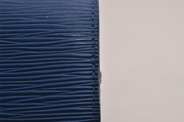 Authentic Louis Vuitton Epi Dauphine GM Cosmetic Pouch Blue M48435 LV 5584I