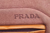 Authentic PRADA Vintage Suede Enamel Shoulder Hand Bag Purse Pink 5585I