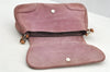 Authentic PRADA Vintage Suede Enamel Shoulder Hand Bag Purse Pink 5585I