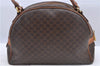 Authentic CELINE C Macadam Blason Pattern Hand Bag PVC Leather Brown 5586A