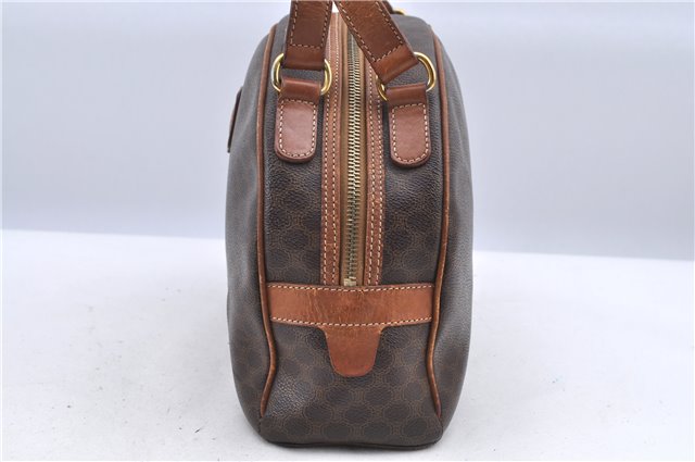 Authentic CELINE C Macadam Blason Pattern Hand Bag PVC Leather Brown 5586A