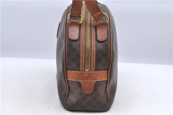 Authentic CELINE C Macadam Blason Pattern Hand Bag PVC Leather Brown 5586A
