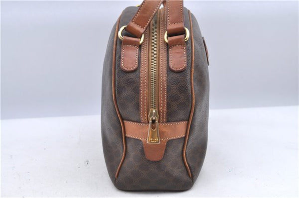 Authentic CELINE C Macadam Blason Pattern Hand Bag PVC Leather Brown 5586A