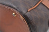 Authentic CELINE C Macadam Blason Pattern Hand Bag PVC Leather Brown 5586A