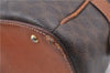 Authentic CELINE C Macadam Blason Pattern Hand Bag PVC Leather Brown 5586A