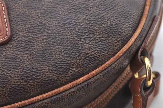 Authentic CELINE C Macadam Blason Pattern Hand Bag PVC Leather Brown 5586A