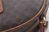 Authentic CELINE C Macadam Blason Pattern Hand Bag PVC Leather Brown 5586A