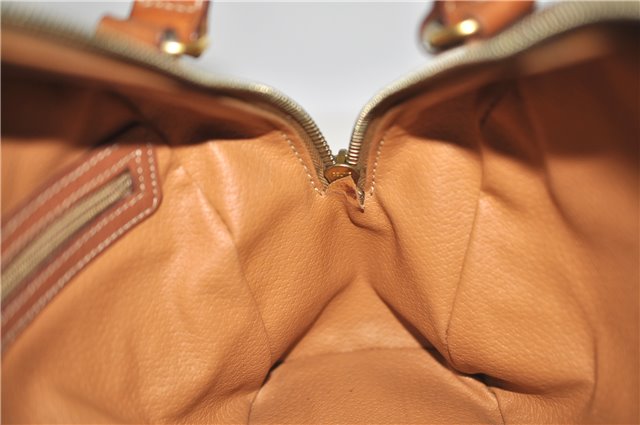 Authentic CELINE C Macadam Blason Pattern Hand Bag PVC Leather Brown 5586A