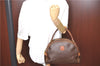 Authentic CELINE C Macadam Blason Pattern Hand Bag PVC Leather Brown 5586A