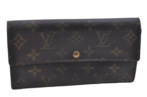 Auth Louis Vuitton Monogram Pochette Porte Monnaie Credit Wallet M61725 LV 5586D