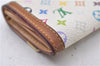 Auth Louis Vuitton Monogram Multicolor Porte Monnaie Plat Coin Case White 5589D